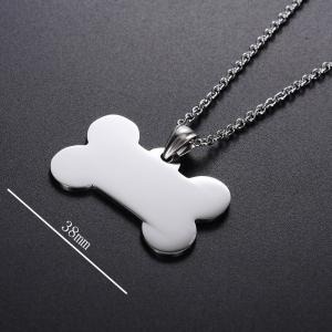 rostfritt stål id - brickor hund ben smycke