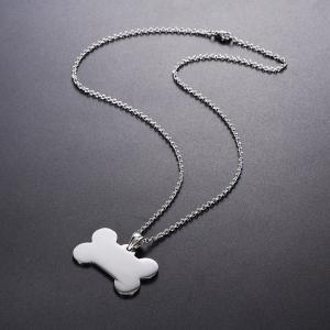 rostfritt stål id - brickor hund ben smycke