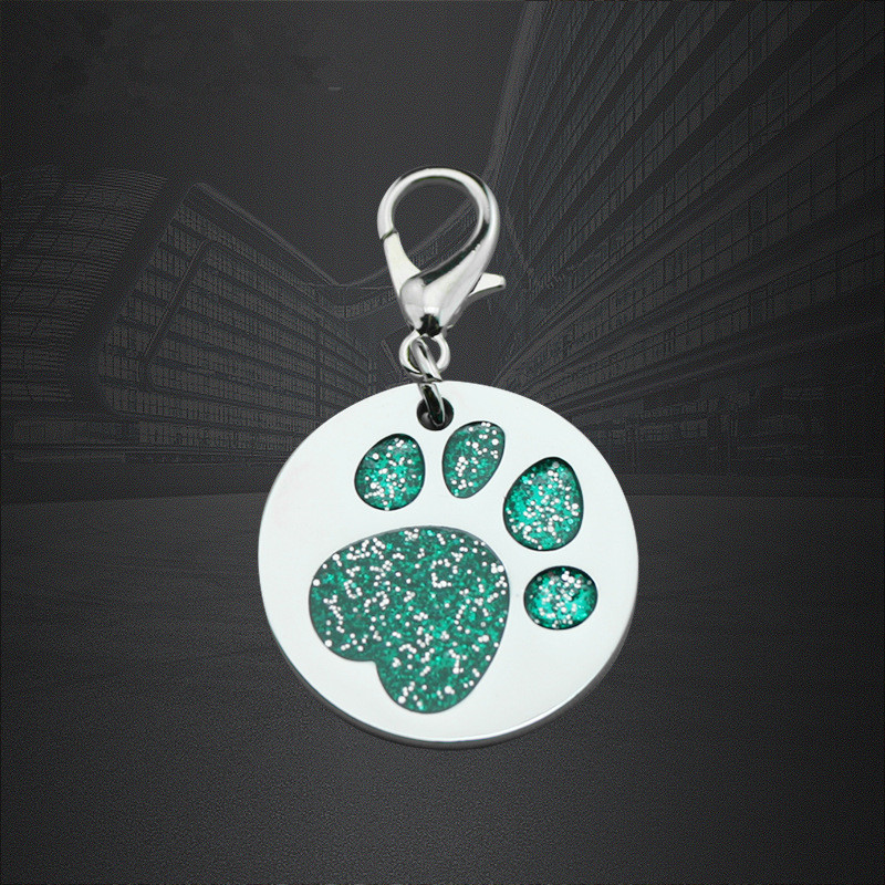 Anpassad Round Paw Dog Pet ID Taggar Kattmärke med QR-kod