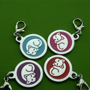 Zink Alloy Polish Electroplate Adhesive Dripping Pet ID Taggar Hundtillbehör