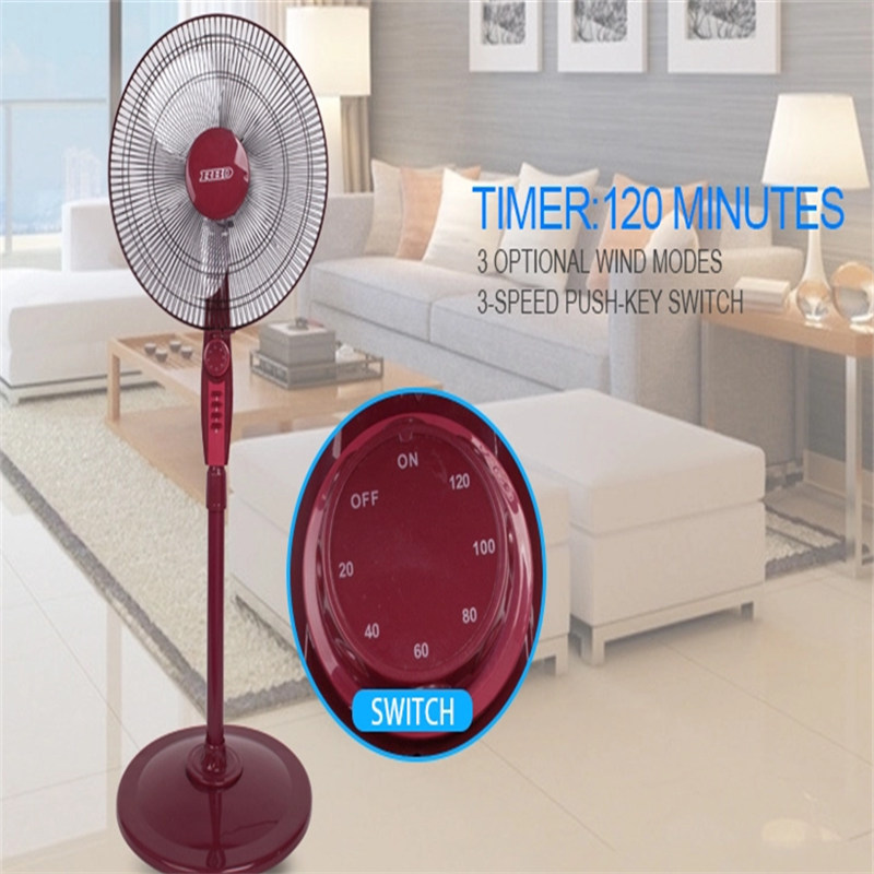 Dongguan Factory 16 tums Cooper Motor Air Cooler Fan 2 timmars Timer Stående Fan med bästa pris