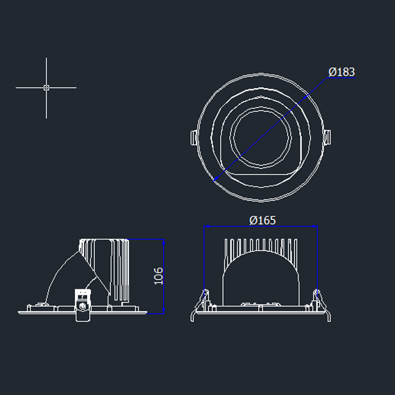 Gimbal ner ljus spot light roterad ner ljus 30W