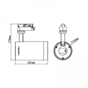 30w ledde spåret ljus fläck ljus