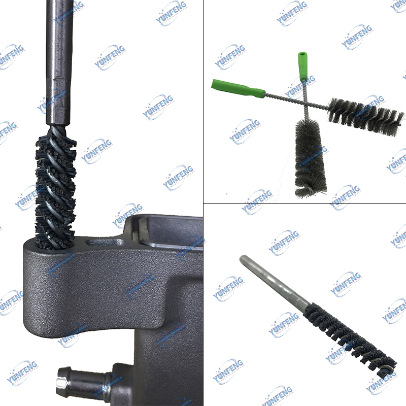 Custom Abrasive Industrial Brush Pipe Brushes Twisted Wire Brushes Alumina Tube Brush för Debarring Polering Rengöringsverktyg