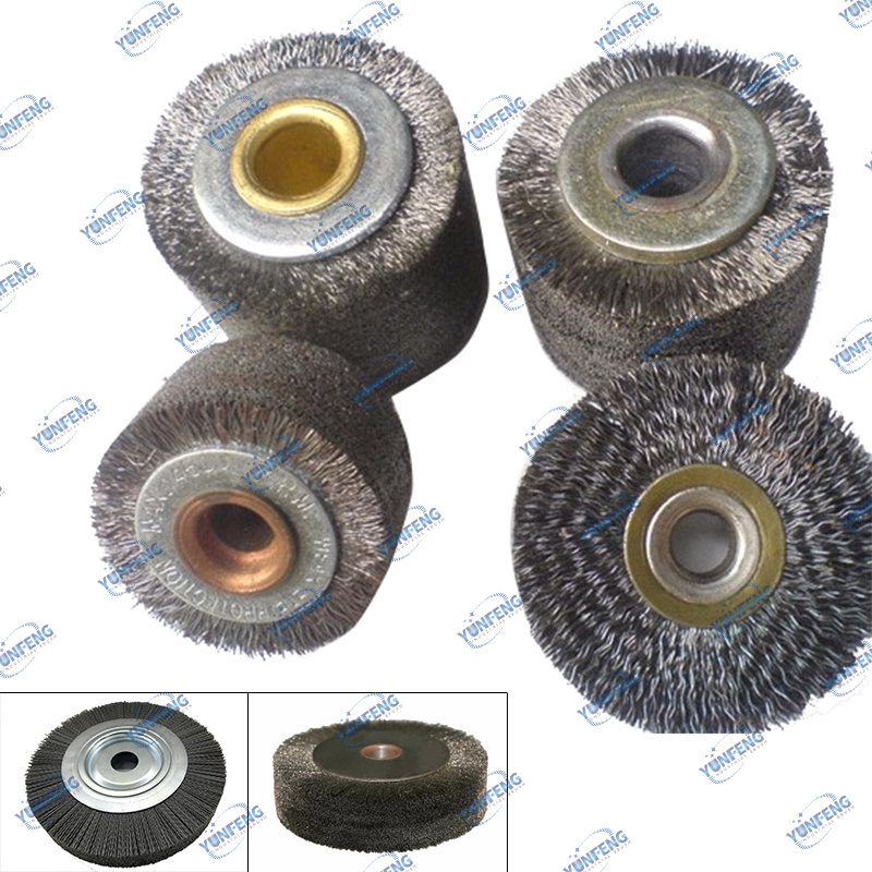 Custom Industrial Brush Krympt Wire Wheel Brush Twist Wire Wheel Brush för Deburring Polishing