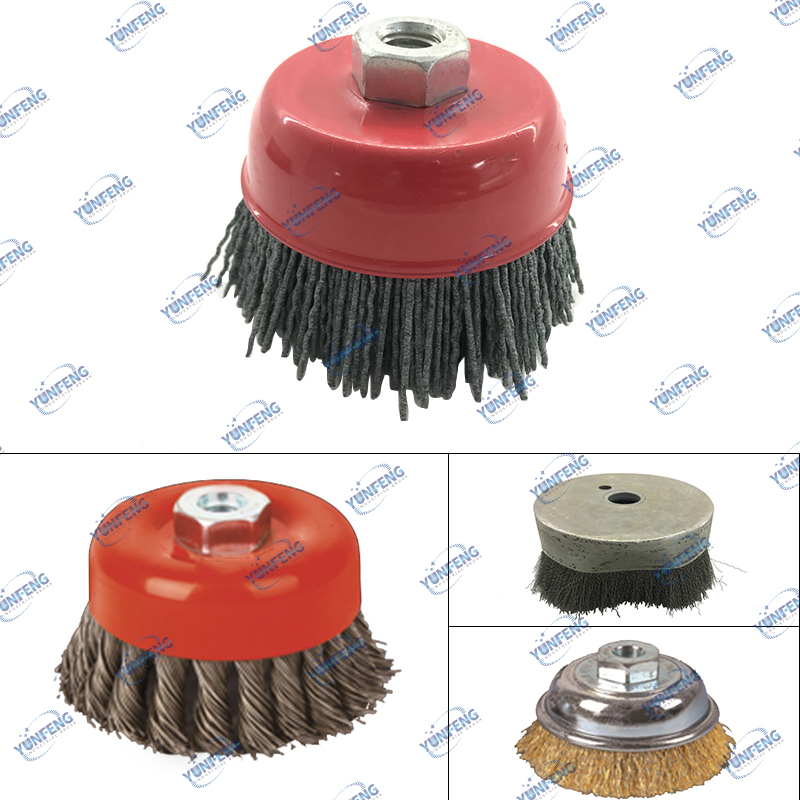 Tillverkare Custom Rust Removal Cup Wire Brush Twist Style för att ta bort rost och måla
