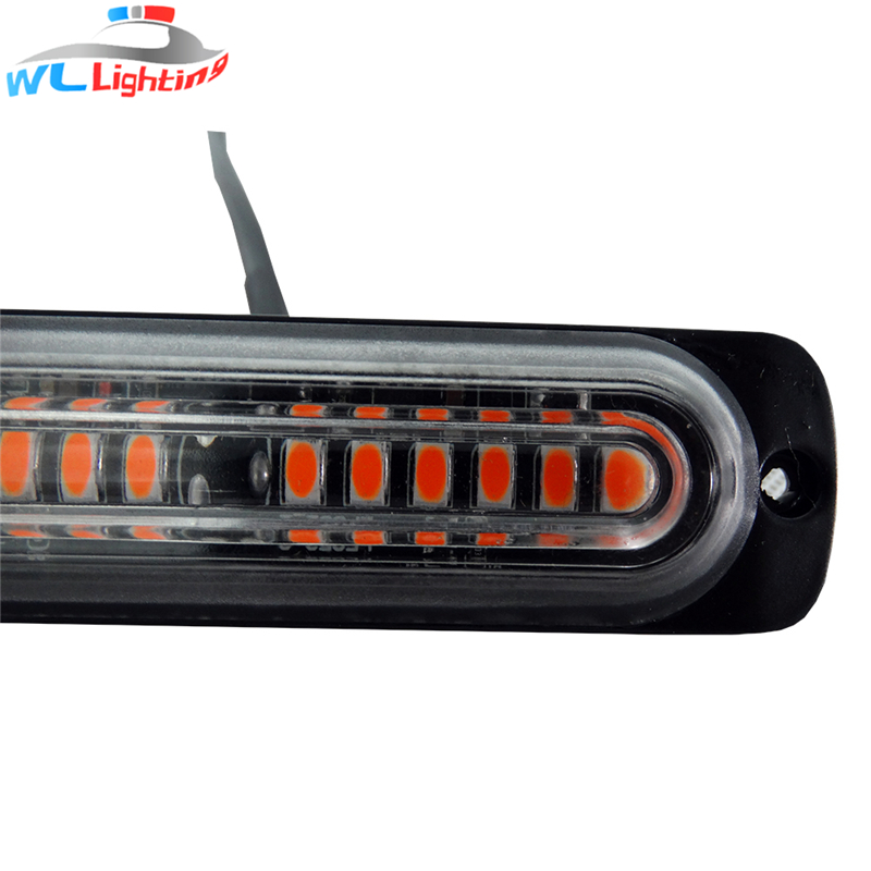 SMD 12V 24V 6W Surface Mount 12 LED Mini Strobe Varning Grill Blinkande Ljus