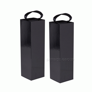 Anpassad rektangelfällbar vinförpackningslåda med handtag