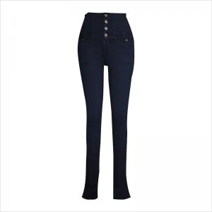 mode fyra knapp hög midja skinny jean WS1003