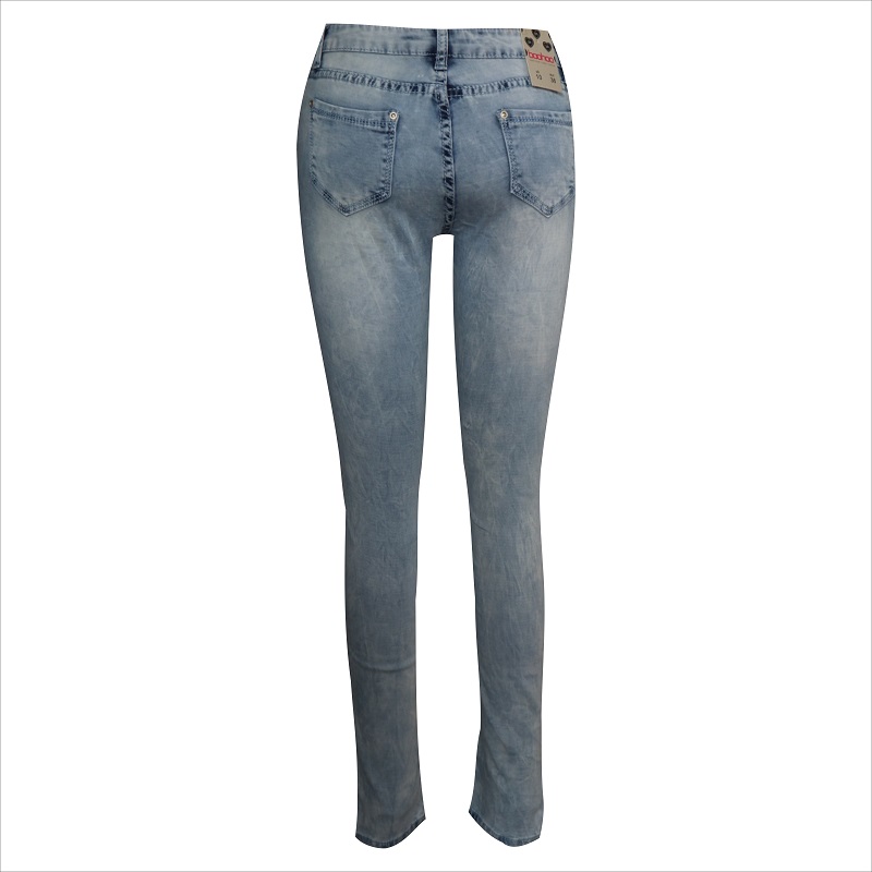 blekmedel tvätta kvinnor skinny jean WS1006