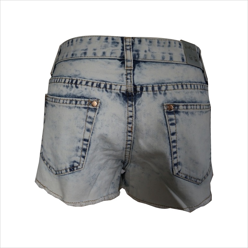 damer blekmedel tvättar distressed shorts WS1013