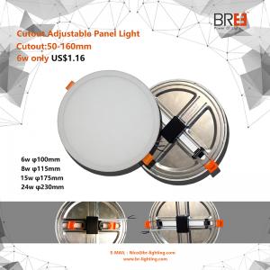 6W 8W 15W 20W Ultratunn rund panel LED-lampa infälld inbyggd belysning