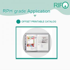Rph-100 vitt BOPP-syntetiskt papper för offsettryckbara tidskriftsmaterial