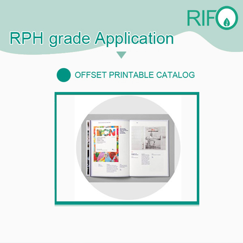 Rph-100 vitt BOPP-syntetiskt papper för offsettryckbara tidskriftsmaterial