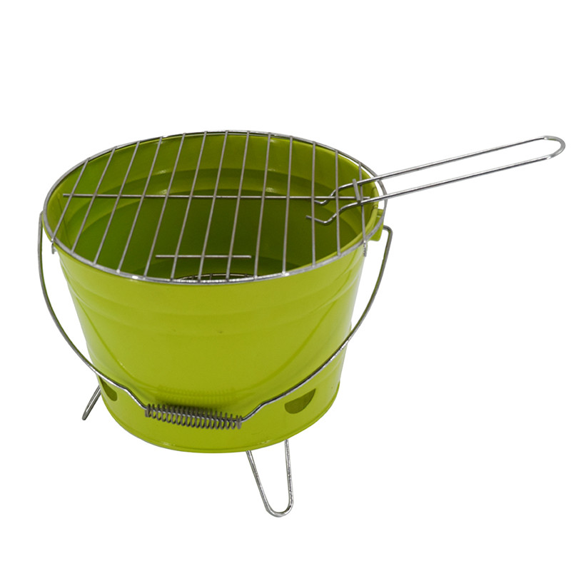 Mini färgglad bärbar hink bbq kolgrill