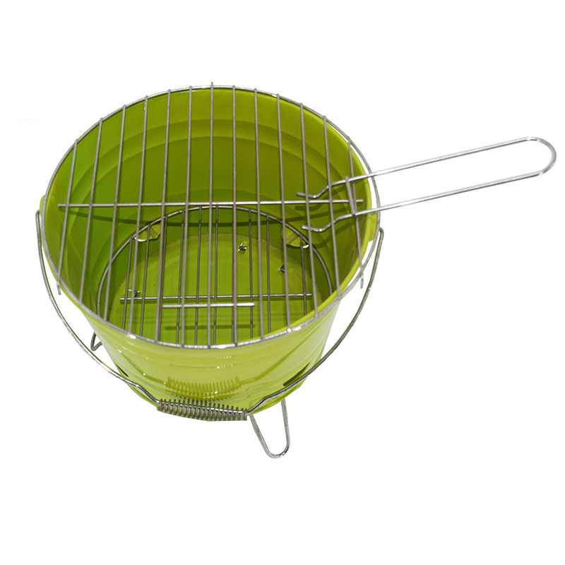 Mini färgglad bärbar hink bbq kolgrill