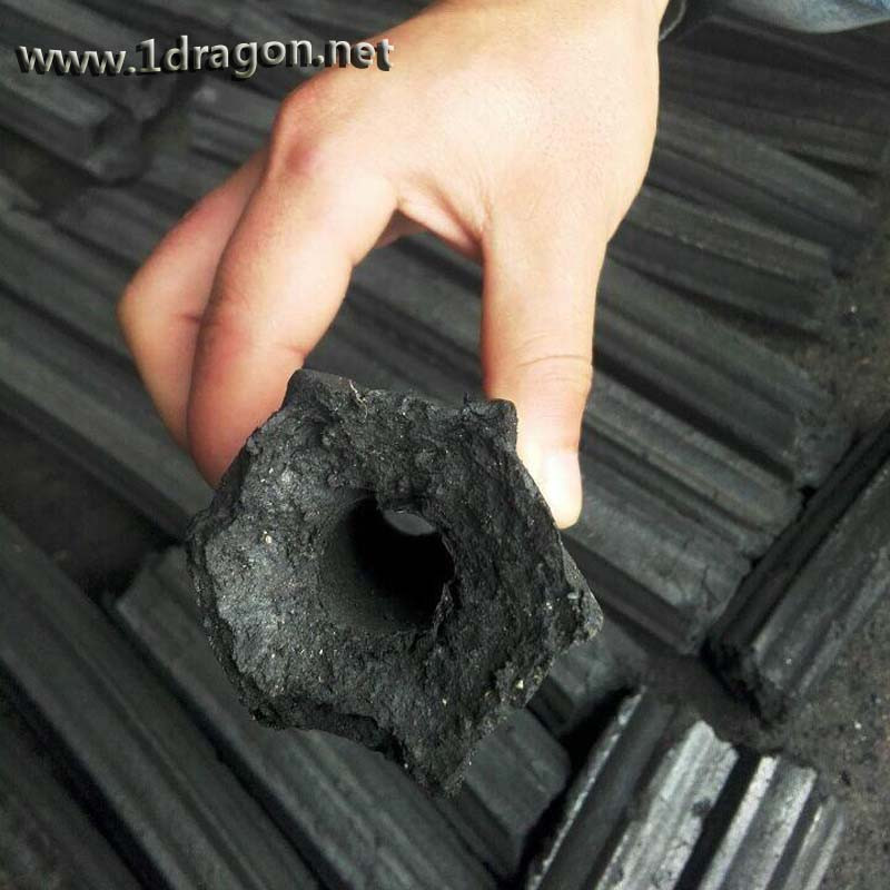 Black Charcoal Type och All Shape träkolbrikett i hexagonal