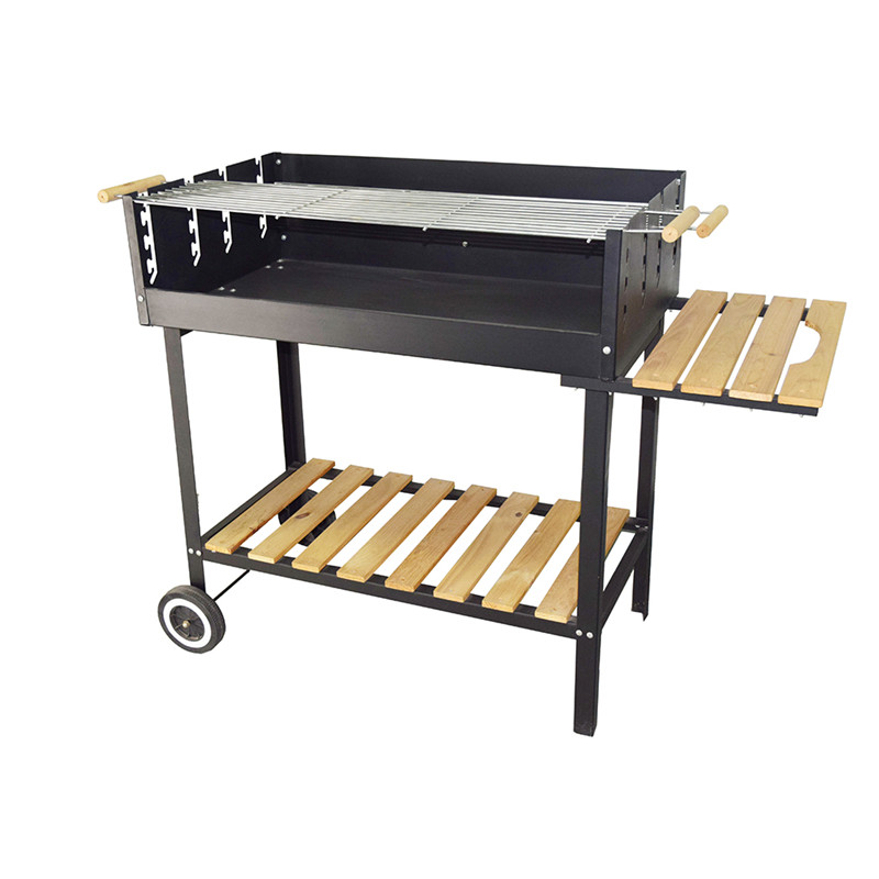 Trädgård utomhus kol grill grill