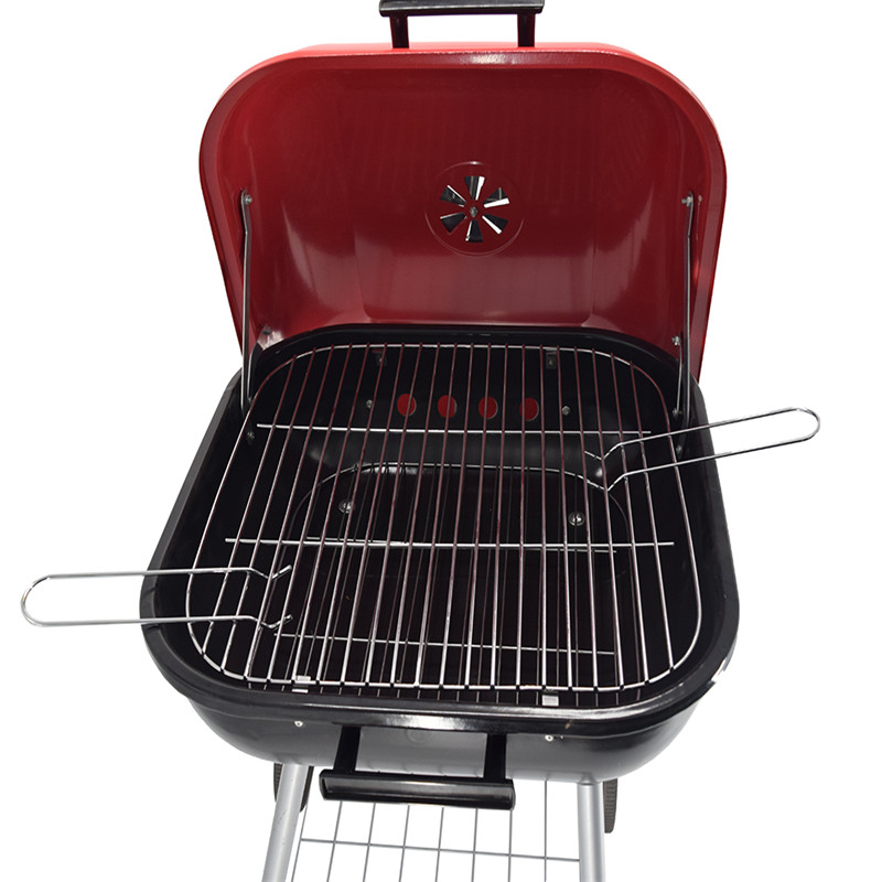Bärbar bbq kolgrill vagn churrasqueira BBQ grill