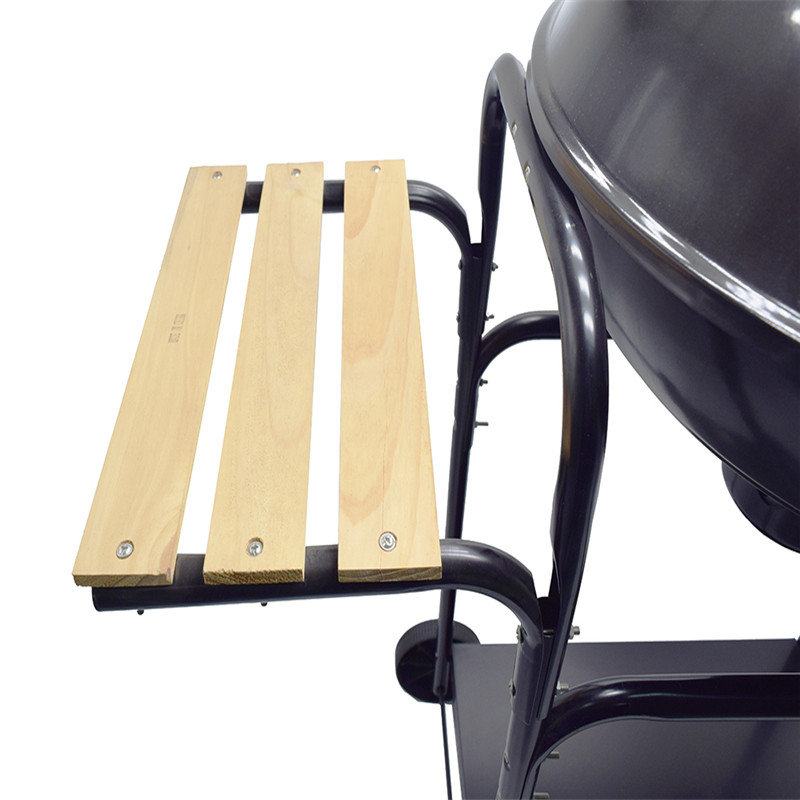 Förzinkat kolgrill med sidobord