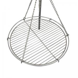 Hög justerbar rostfritt stål gungkolgrill