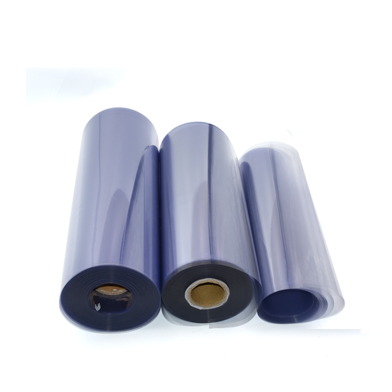 Genomskinlig matkvalitet 0,5 mm plast PVC-blisterförpackningsfilmrulle
