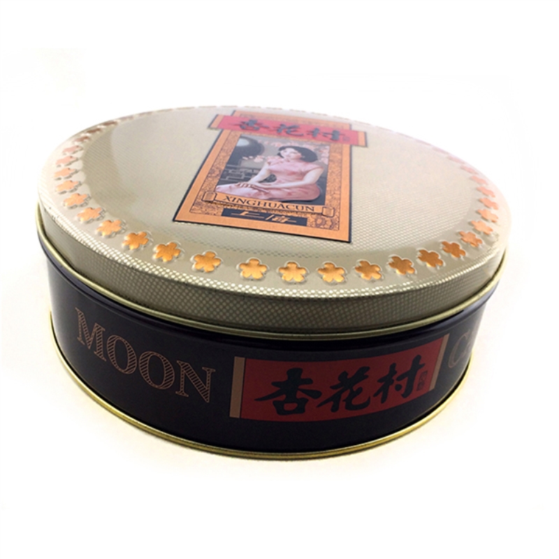 Traditionell varmförsäljande rund mooncake tennask