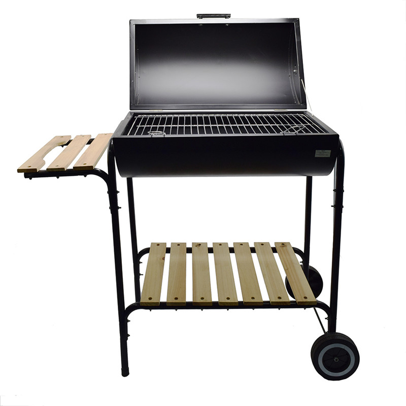 Varmförsäljande utomhusvagnsvagn kol grill grillfat med sidobord