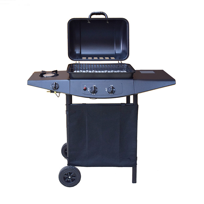 CE-godkännande vagn enkel utomhus LGP gasgrill