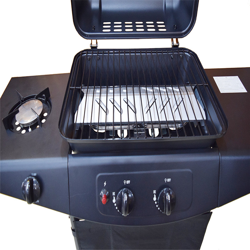 CE-godkännande vagn enkel utomhus LGP gasgrill