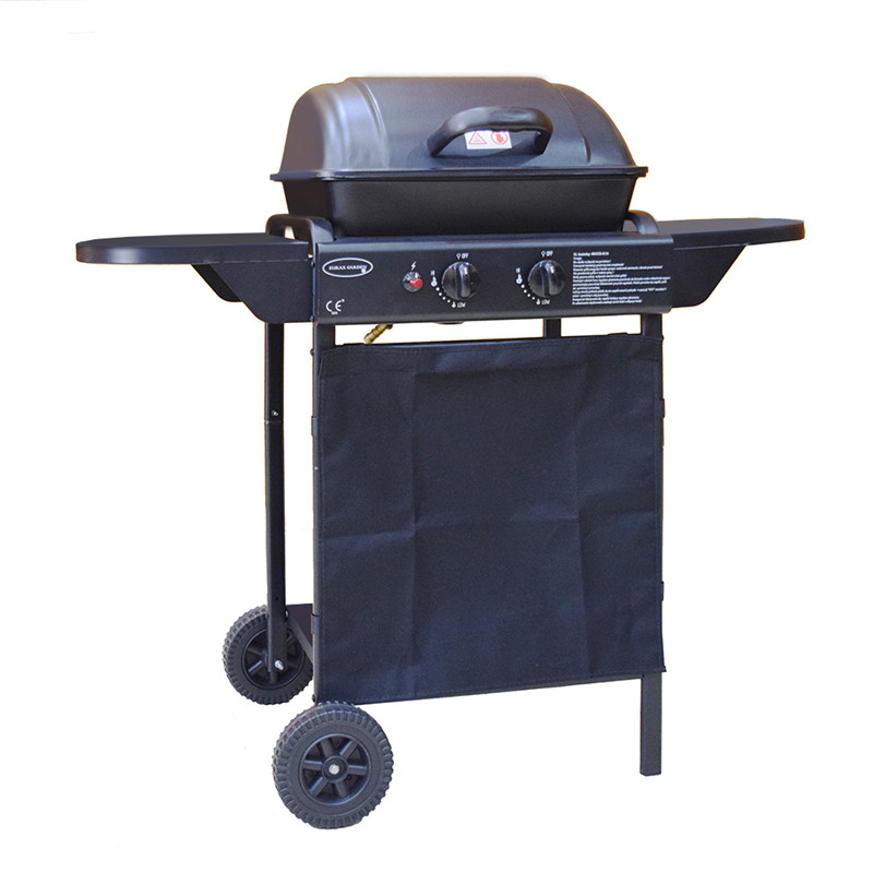 2-brännare säkerhetsanordning utomhus enkel gas grill