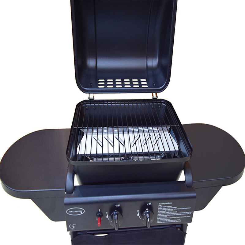 2-brännare säkerhetsanordning utomhus enkel gas grill