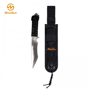 Svart knivmantel i svart nylon