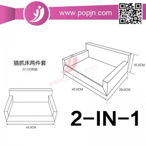 Rolig recycle Cat Scratcher Wellpapp Lounge med Catnip