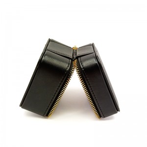 Pu faux läder dragkedja med smycken