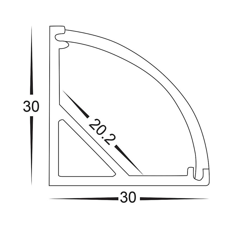 Factory Direct 3030 LED-linjärlampor LED med hög lumen Stilfull belysning LED-aluminiumprofil