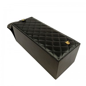 Anpassat handtag bärbart vin presentförpackning pu läder låda