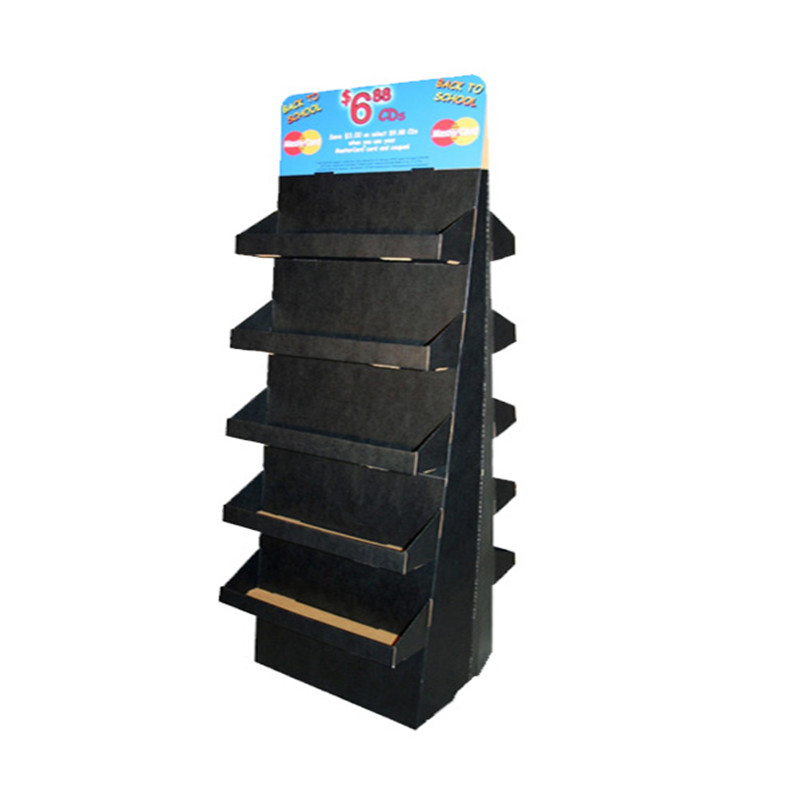 Anpassad försäljningsställ Kartong Supermarket Floor Display Stand