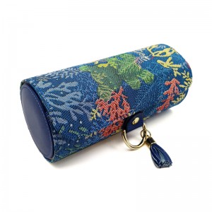 Lyxiga två lager med roterande presentförpackning med pappersrör med metallknapp