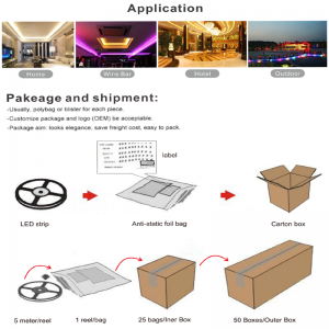 Ny ankomst 3 års garanti DC12V DC24V SMD2835 dubbellager koppar 3OZ flexibel LED-stripljus 240LED per meter
