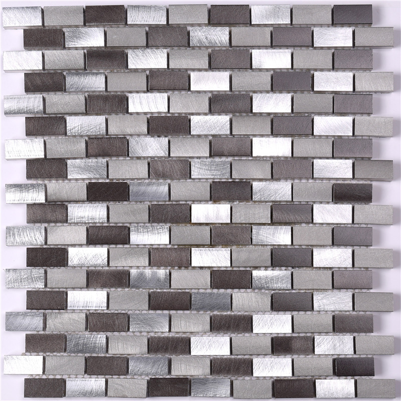 Borsta 15 * 30 baksplashplattor i aluminium design för kök