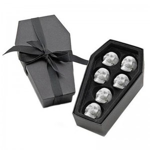 Anpassad utskrift Halloween dag kartong paket kista form presentask