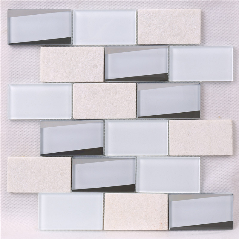 HMB01 Dekoration White Kitchen Backsplash Mosaik Väggtegelplattor Kök Lanka Kakel Pris