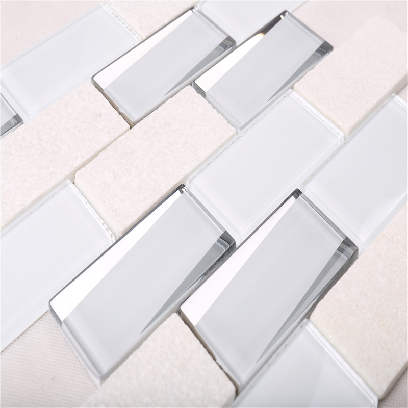 HMB01 Dekoration White Kitchen Backsplash Mosaik Väggtegelplattor Kök Lanka Kakel Pris