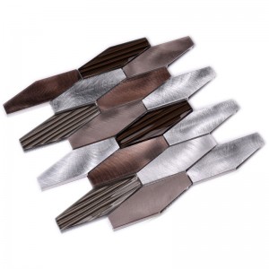 Metallplattor i aluminiumlegering Blanda mosaikplattor i glas