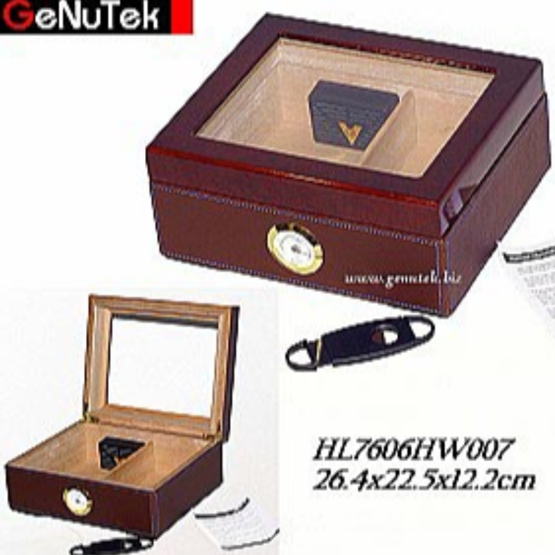 Trä 50 Count Glass Top Cigar Humidor