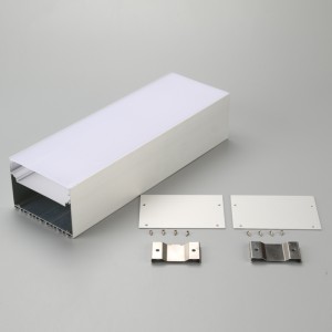 LED-remsa aluminiumkanalprofil med klar frostad mjölkaktig diffusorskydd