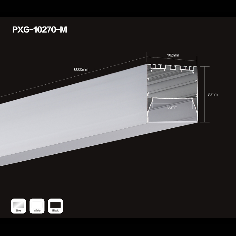 LED-remsa aluminiumkanalprofil med klar frostad mjölkaktig diffusorskydd