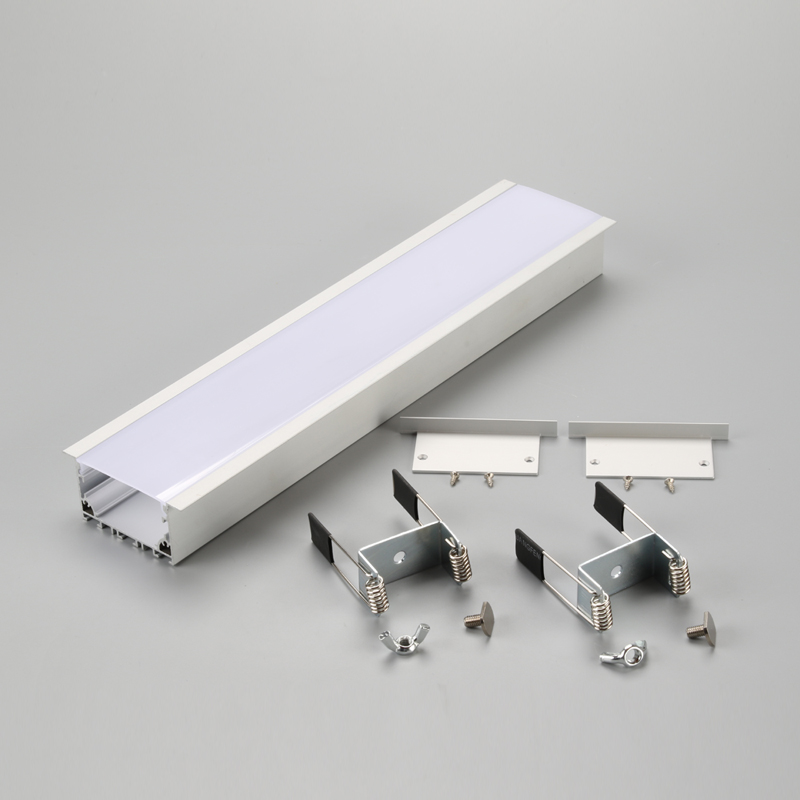 Hot sell extruderad U-kanal svart silver anodiserad LED-rems aluminiumram