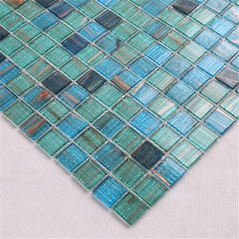 Iriserande Golden Line Glass Mosaic Swimming Pool Tile Till Salu